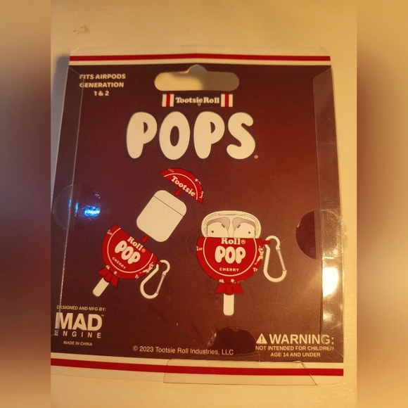 TOOTSIE ROLL POP Silicone AIRPOD CASE HOLDER 1 & 2nd Generation Cherry Red - Picture 3 of 3